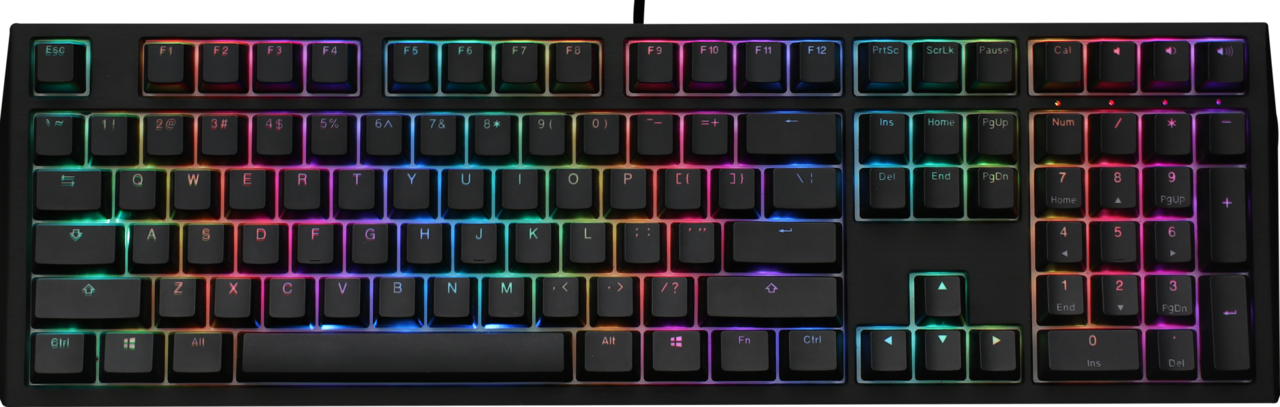 Ducky Shine 7 Blackout Геймърска механична клавиатура с Cherry MX Blue суичове