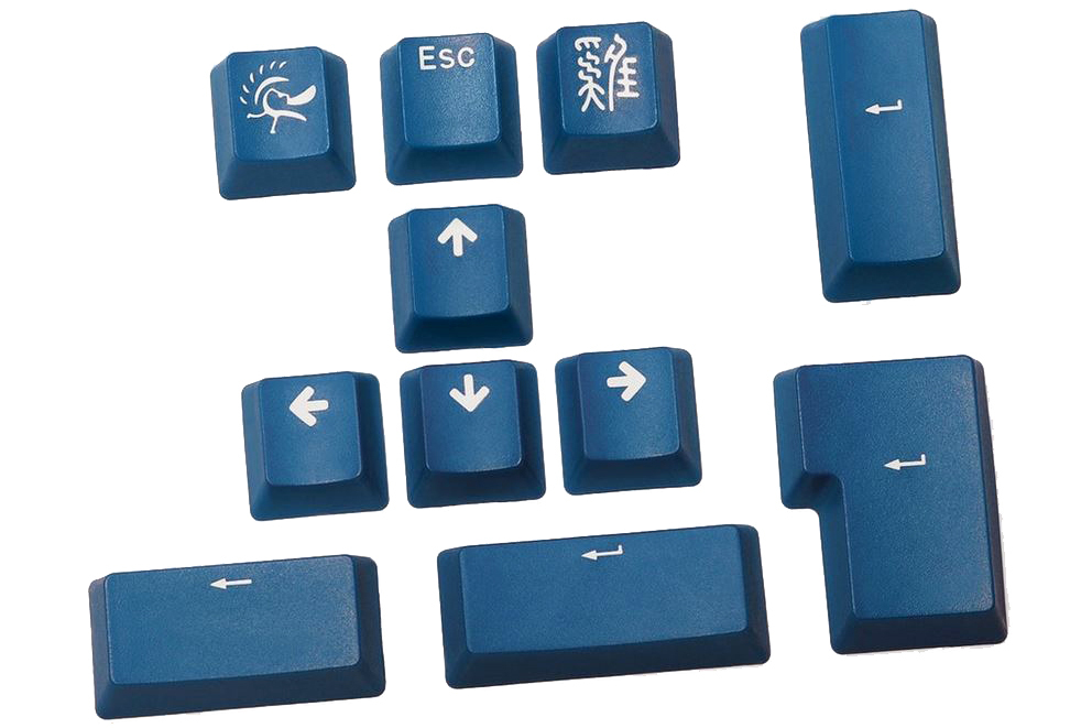 Ducky Sea Blue 11 Keycap Set PBT Double-Shot Комплект капачки за механични клавиатури