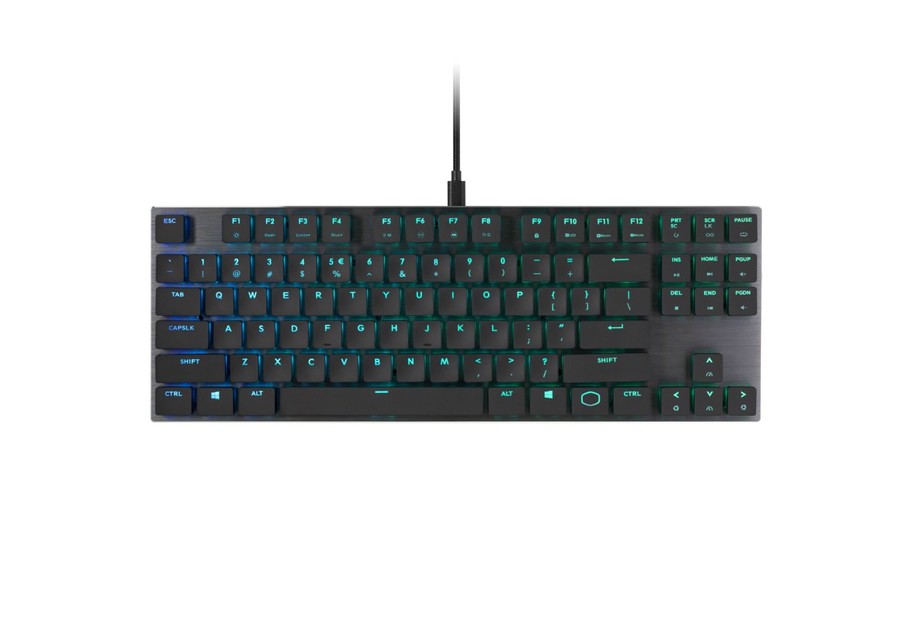 Cooler Master SK630 Геймърска механична клавиатура с Cherry MX Low Profile Red суичове