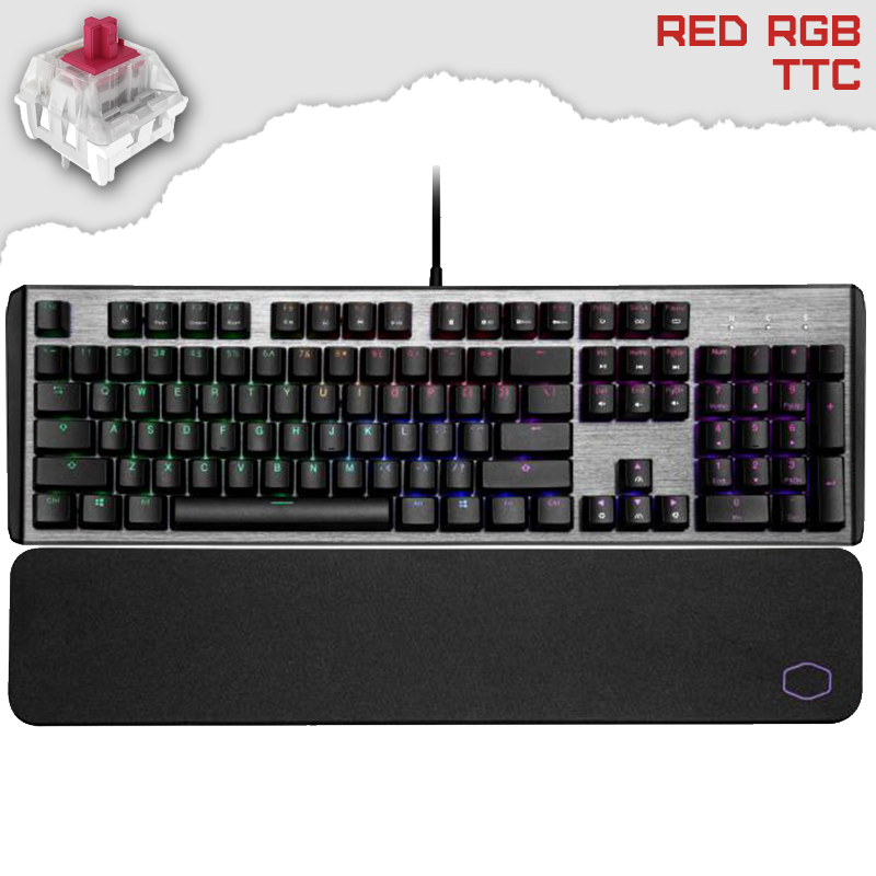 Cooler Master CK550 V2 RGB Геймърска механична клавиатура с TTC Red суичове