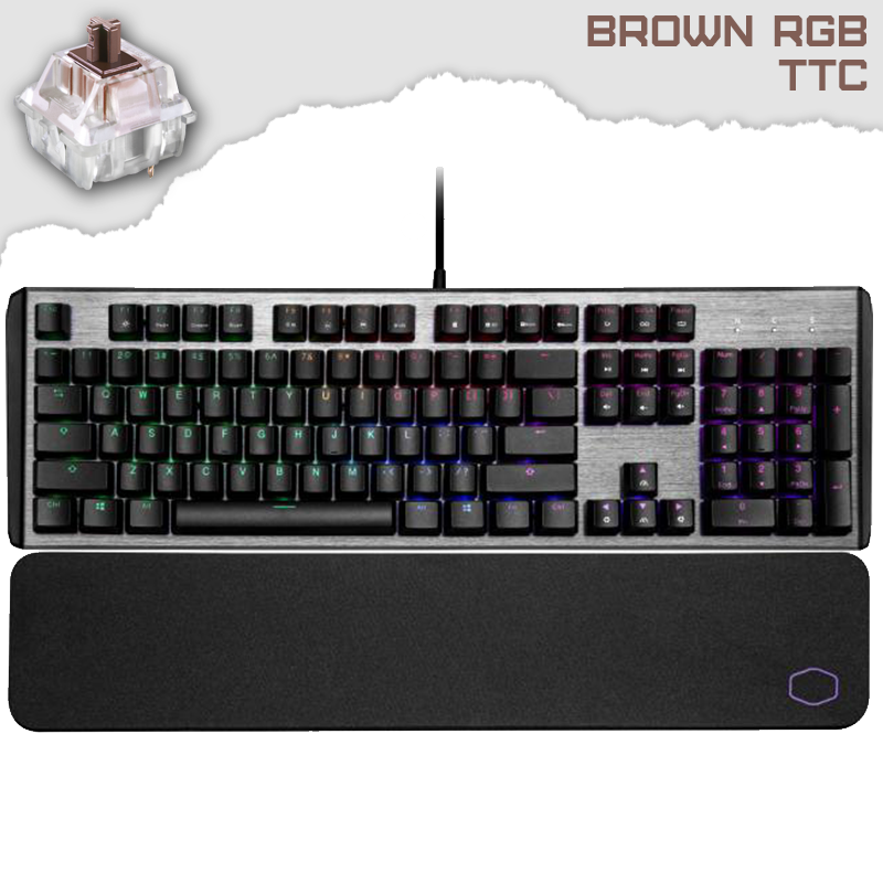 Cooler Master CK550 V2 RGB Геймърска механична клавиатура с TTC Brown суичове