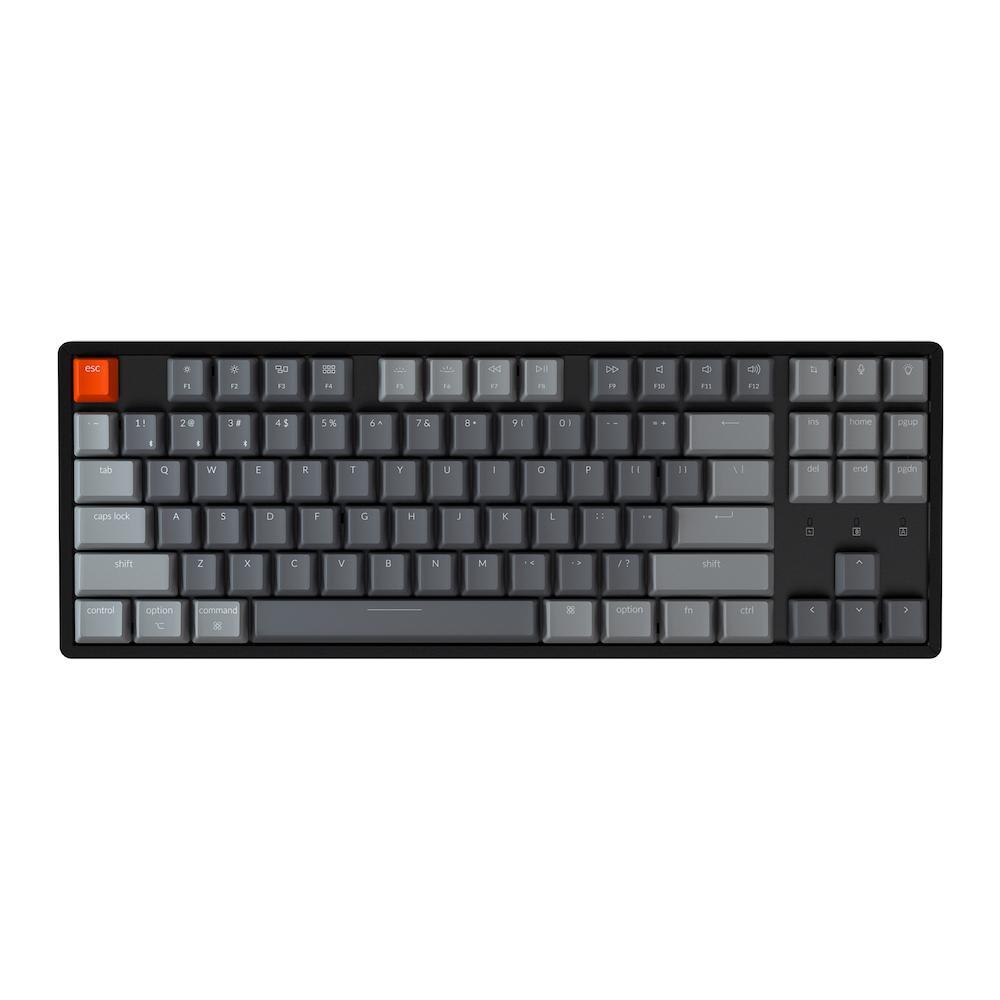 Keychron K8 Aluminum Hot-Swappable TKL RGB Геймърска механична клавиатура с Gateron Red суичове