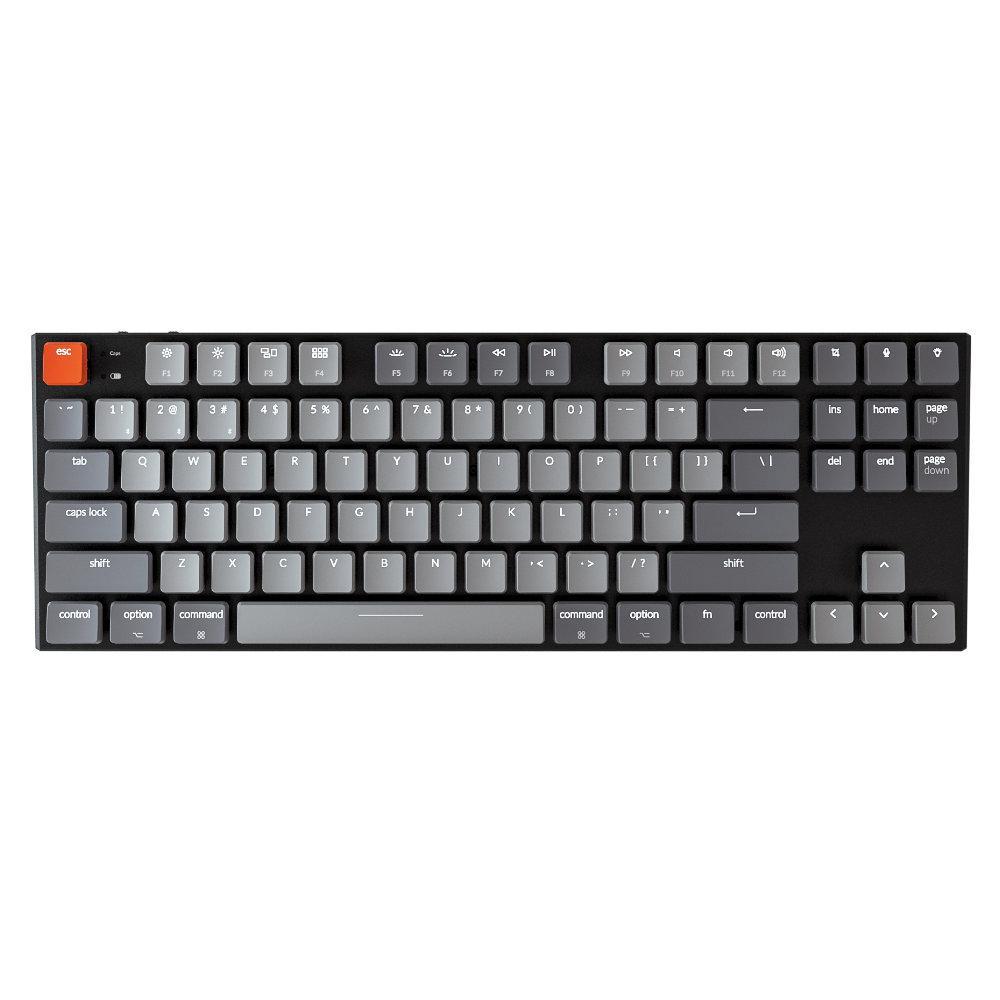 Keychron K1 Aluminum TKL White LED Геймърска механична клавиатура с Gateron Low Profile Brown суичове