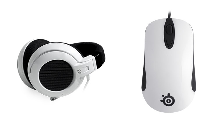 SteelSeries White Kinzu and Neckband Bundle