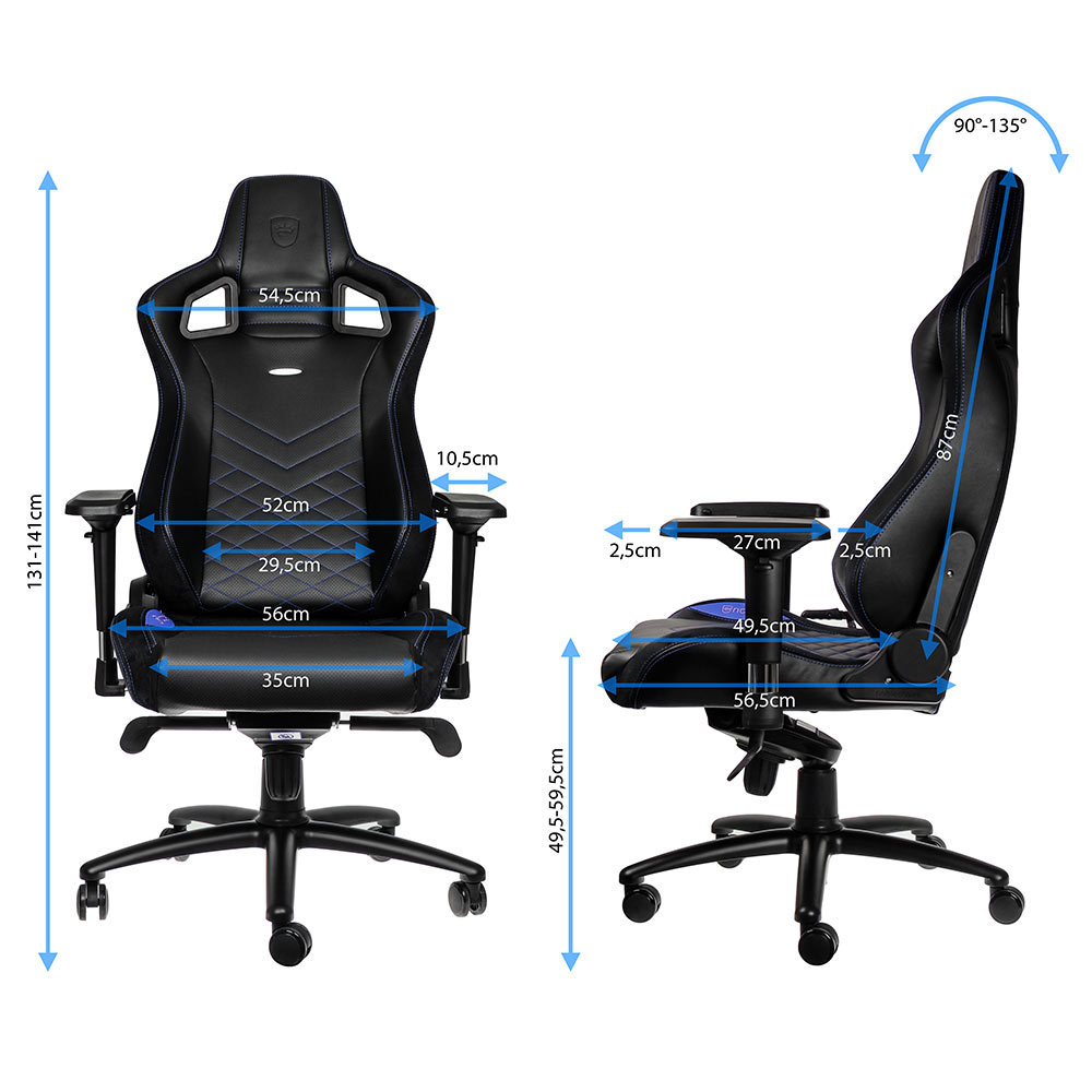 noblechairs EPIC Black/Blueразмер