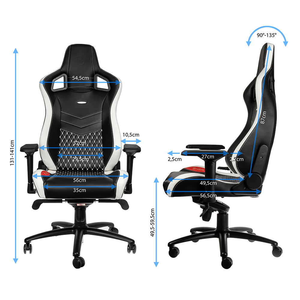 noblechairs EPIC Black/White/Red размер