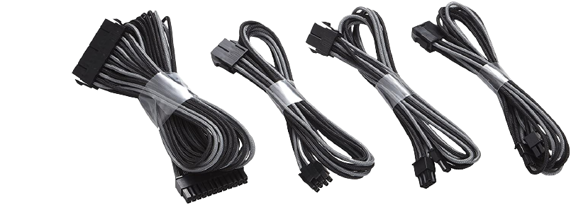 Комплект кабели с оплетка Phtanteks Black/Gray