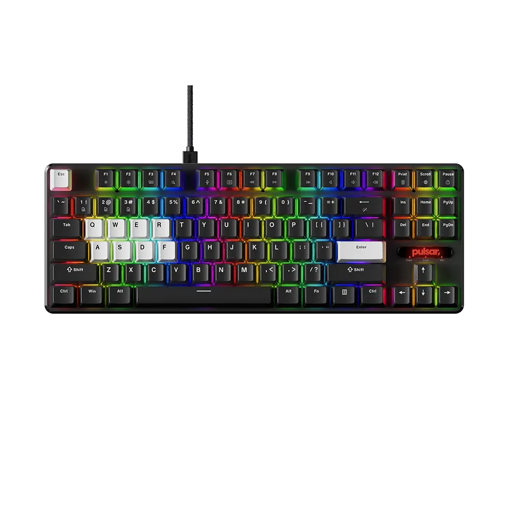 Pulsar PCMK 2 HE TKL Black 8K Геймърска механична клавиатура с Gateron x Pulsar Magnetic регулируеми суичове