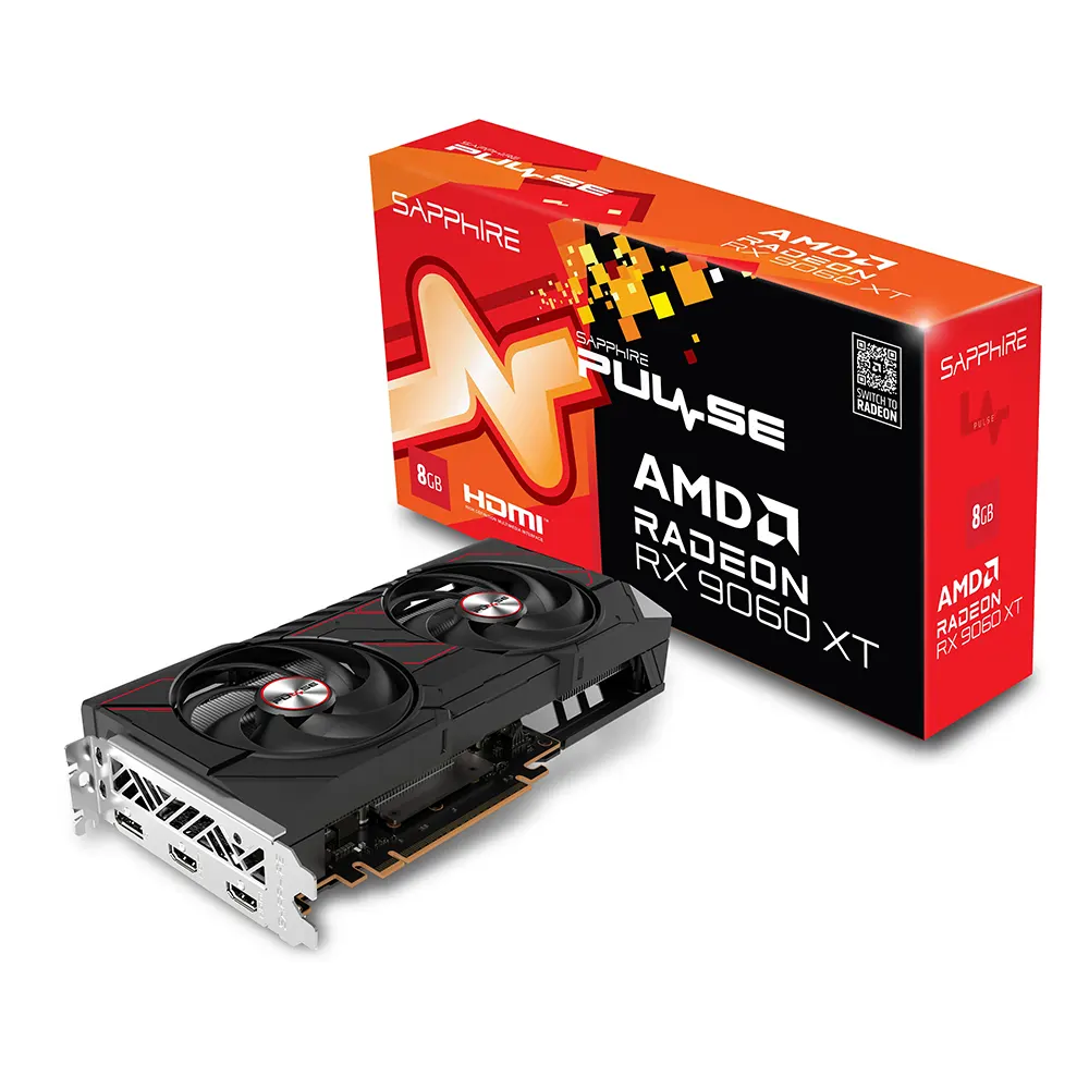 Sapphire AMD Radeon RX 9060 XT PULSE, 8GB GDDR6 Видео карта