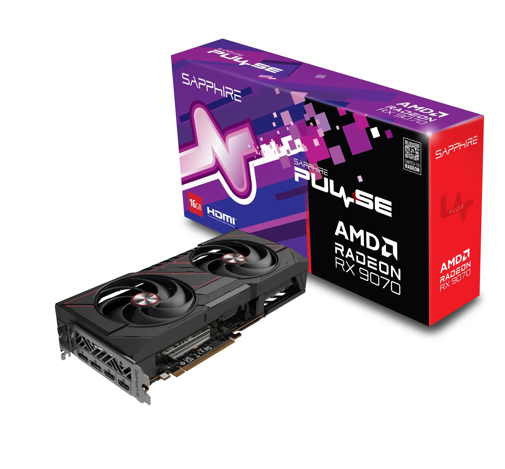 Sapphire Radeon RX 9070 PULSE, 16GB GDDR6 Видео карта