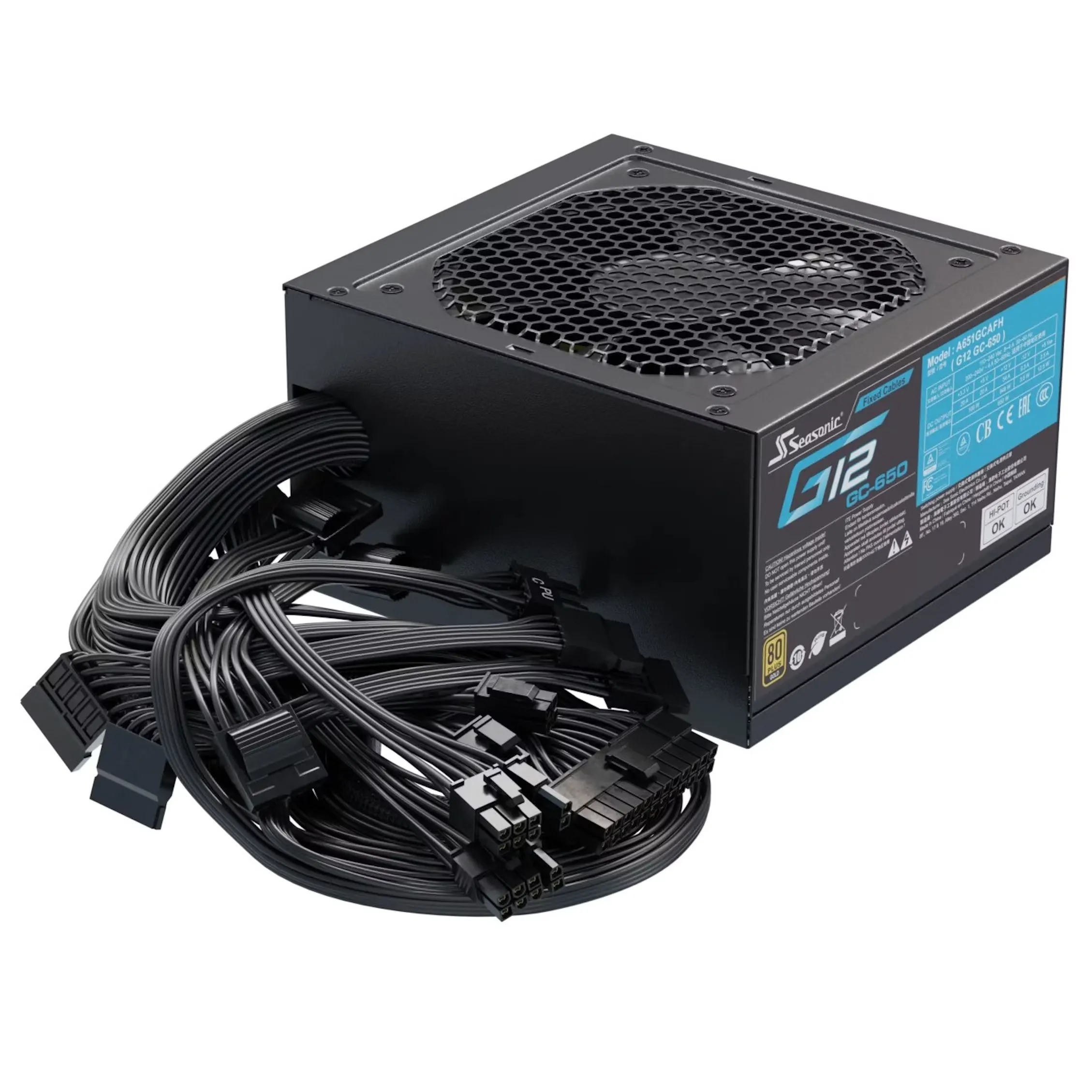 Seasonic G12 GC V2 650W, 80 Plus Gold Захранване за компютър