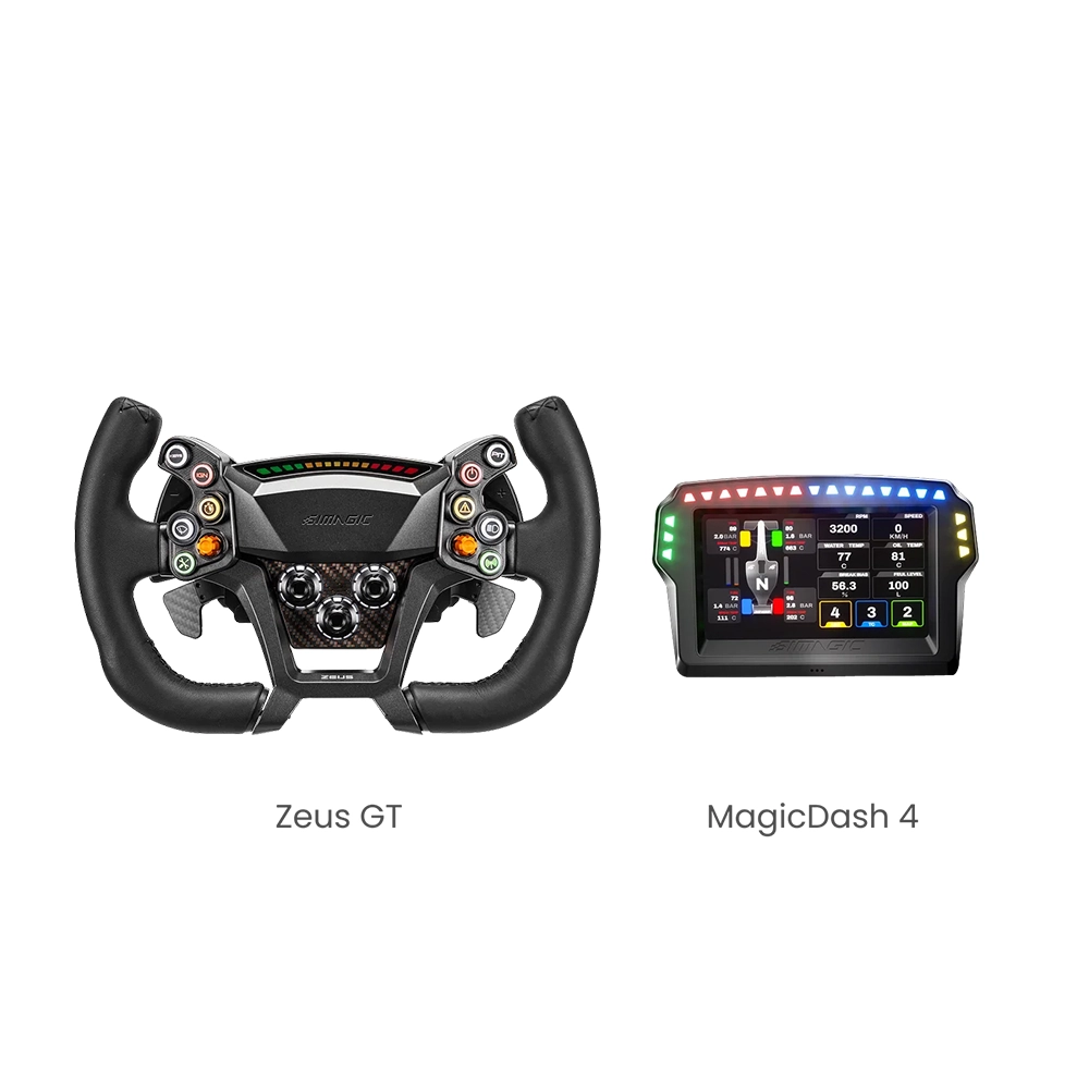 Simagic Zeus GT + MagicDash 4 300 мм GT Волан за сим рейсинг с дисплей