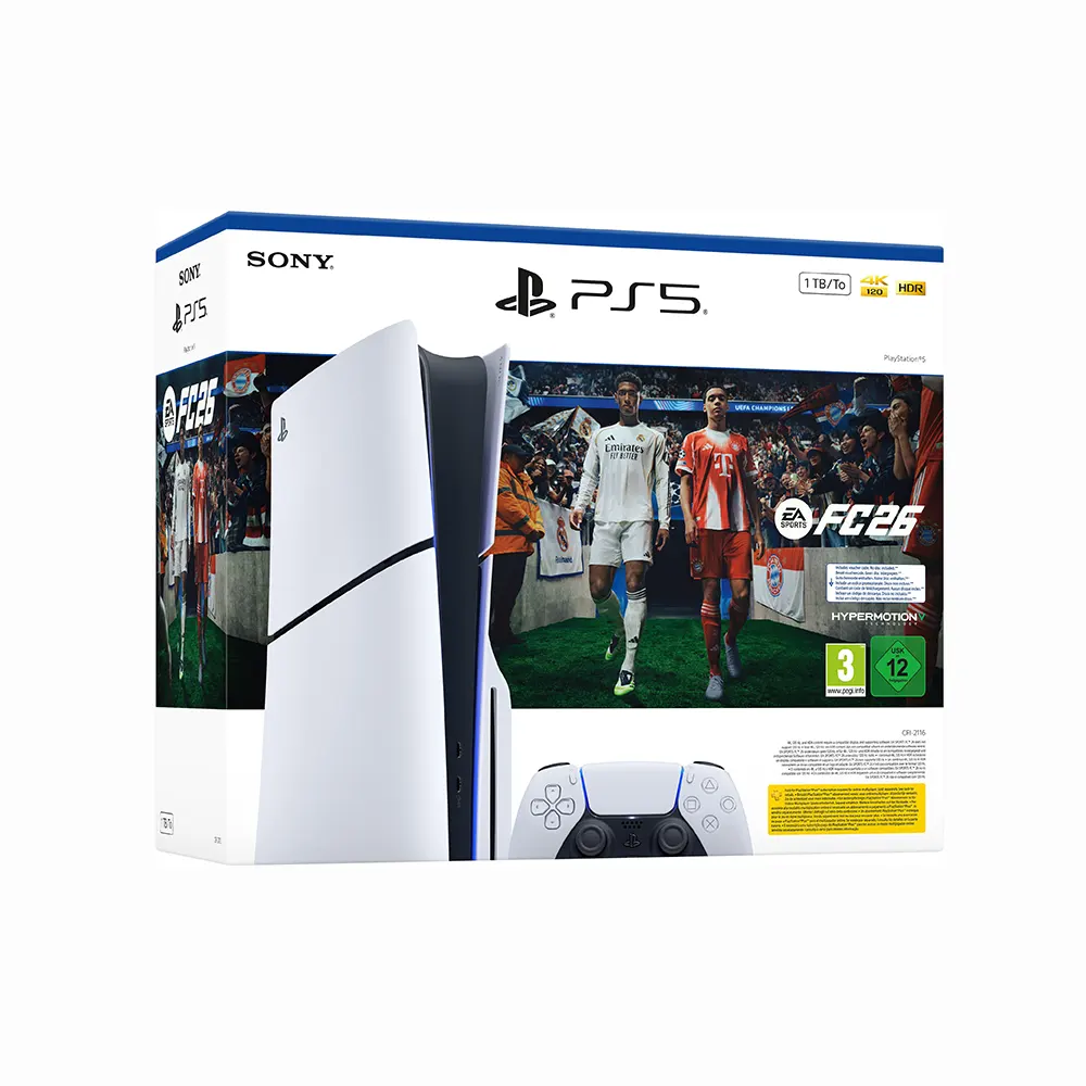 Sony PlayStation 5 Slim Disc Edition + EA SPORTS FC 26 Bundle Комплект геймърска конзола, джойстик и игра