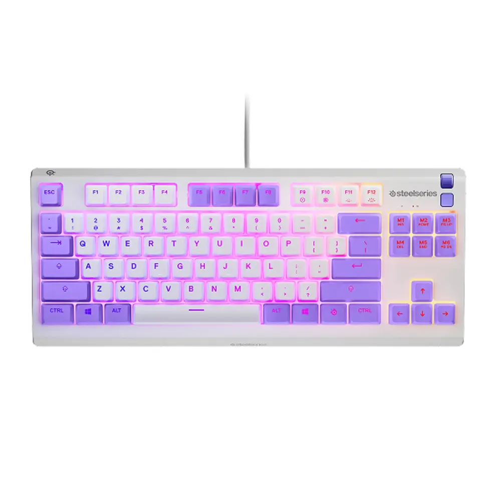 SteelSeries Apex 3 TKL Amethyst US Layout Геймърска клавиатура със SteelSeries Whisper-Quiet суичове