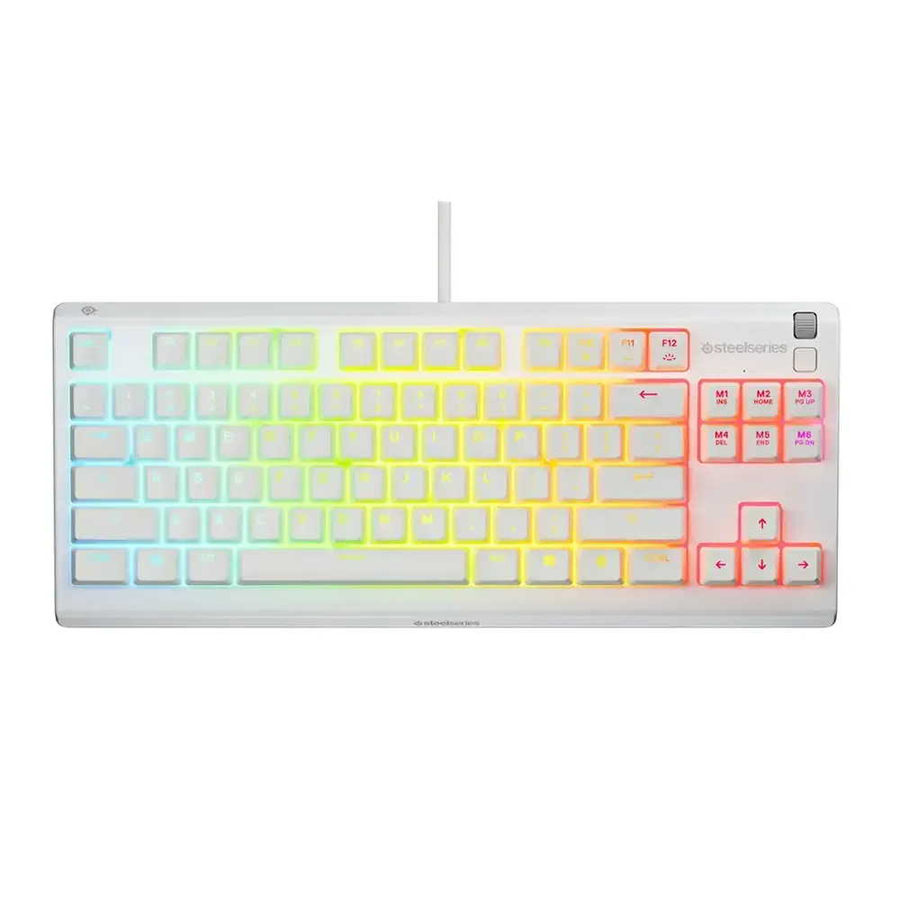 SteelSeries Apex 3 TKL White Геймърска клавиатура със SteelSeries Whisper-Quiet суичове