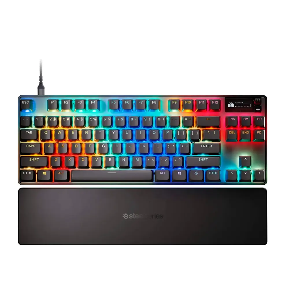 SteelSeries Apex Pro TKL Gen 3 US Layout Black Геймърска механична клавиатура с OmniPoint 3.0 регулируеми суичове