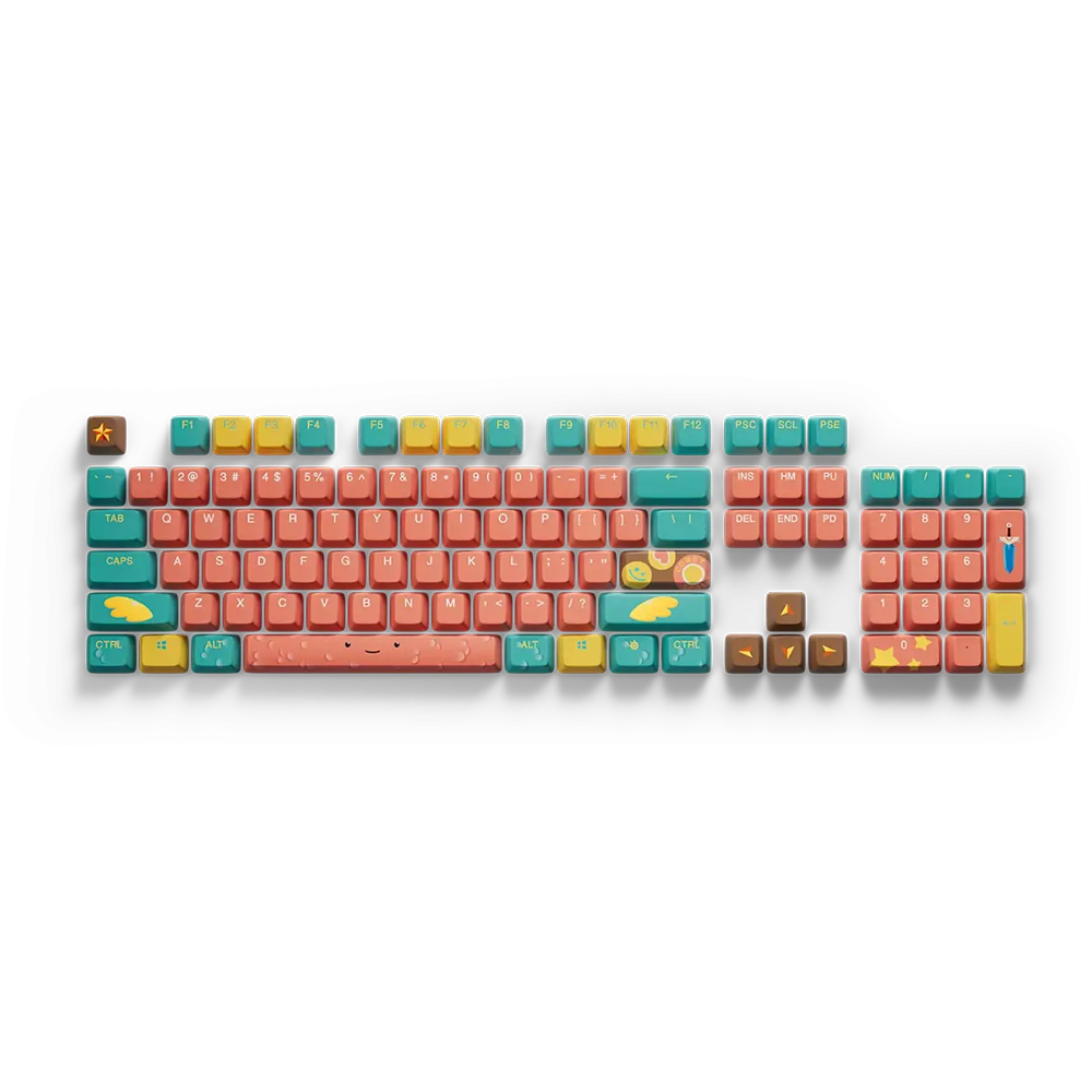 SteelSeries PBT Keycaps Fortnite Guff Edition 104 броя Комплект капачки за механични клавиатури