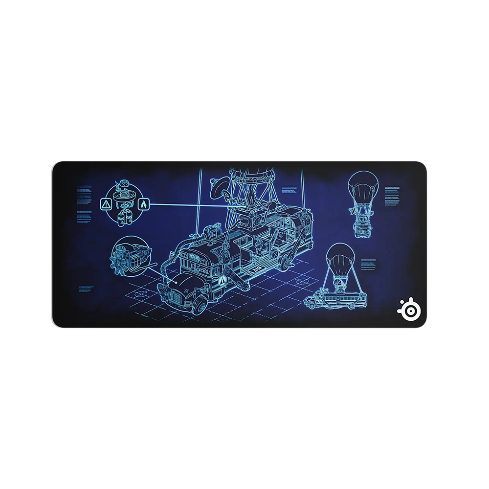 SteelSeries QcK XXL Fortnite Battle Bus Edition Геймърски пад за мишка и клавиатура