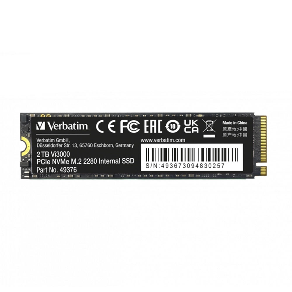 Verbatim Vi3000 2TB M.2 PCIe 3.0 NVMe SSD Диск