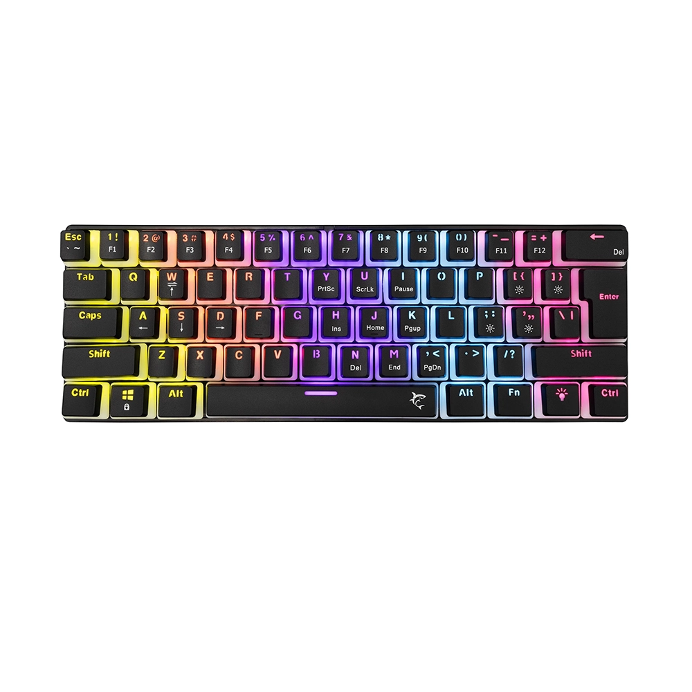 White Shark ASHIKO-2 Black Геймърска механична клавиатура с Blue суичове