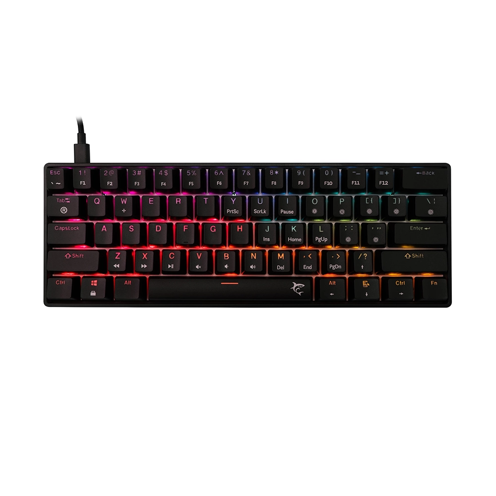 White Shark SHINOBI-2 Black Геймърска механична клавиатура с YUSYA Red суичове