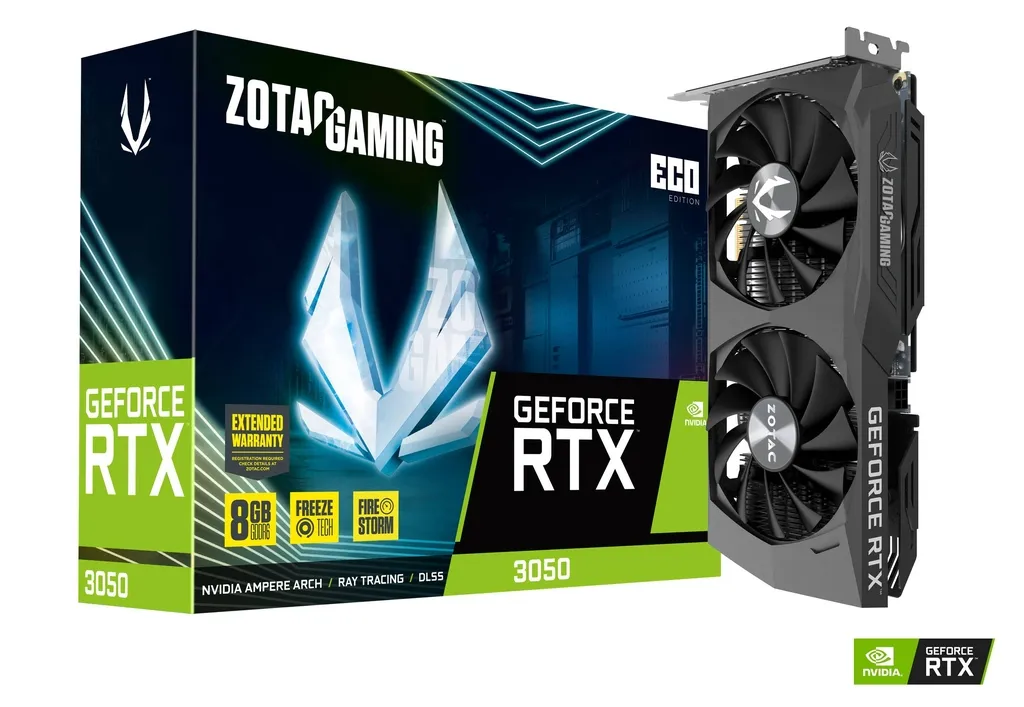 Zotac Gaming GeForce RTX 3050 ECO, 8GB GDDR6 Видео карта