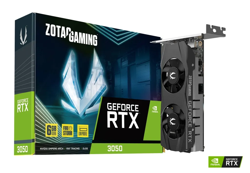 Zotac Gaming GeForce RTX 3050 LP, 6GB GDDR6 Видео карта