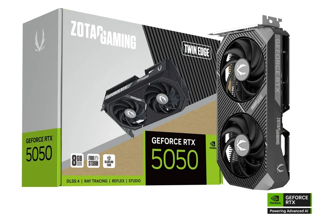 Zotac Gaming GeForce RTX 5050 Twin Edge, 8GB GDDR6 Видео карта