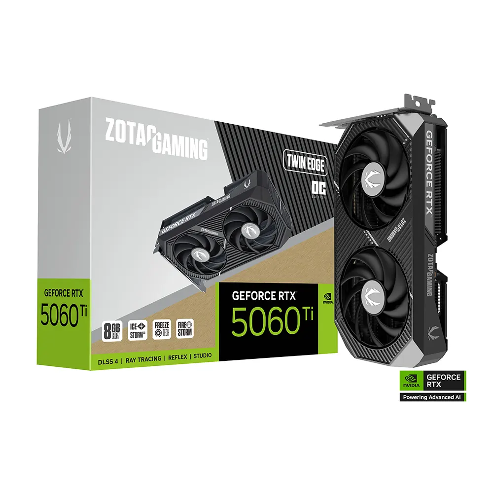 ZOTAC GAMING GeForce RTX 5060 Ti Twin Edge OC, 8GB GDDR7 Видео карта