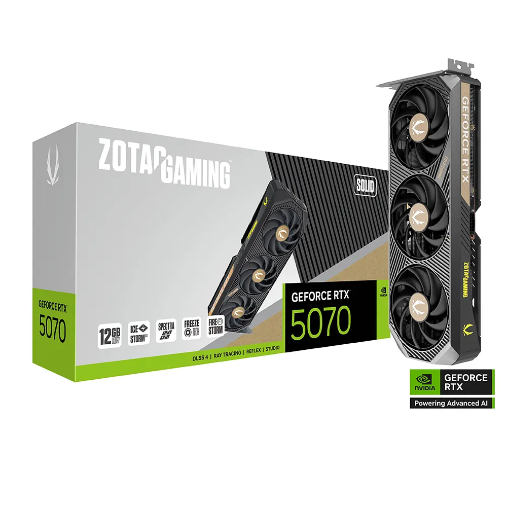 ZOTAC GAMING GeForce RTX 5070 SOLID, 12GB GDDR7 Видео карта