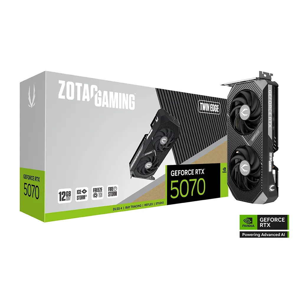 ZOTAC GAMING GeForce RTX 5070 Twin Edge, 12GB GDDR7 Видео карта