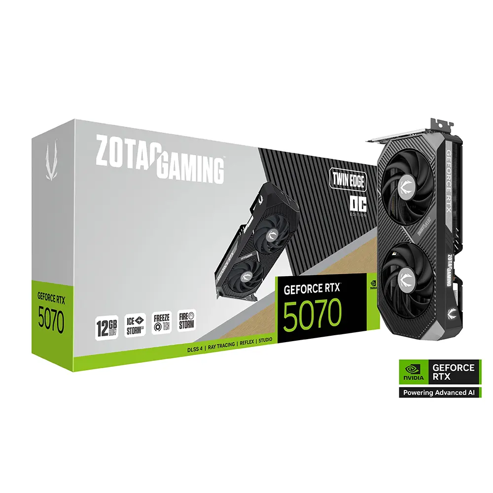 ZOTAC GAMING GeForce RTX 5070 Twin Edge OC, 12GB GDDR7 Видео карта