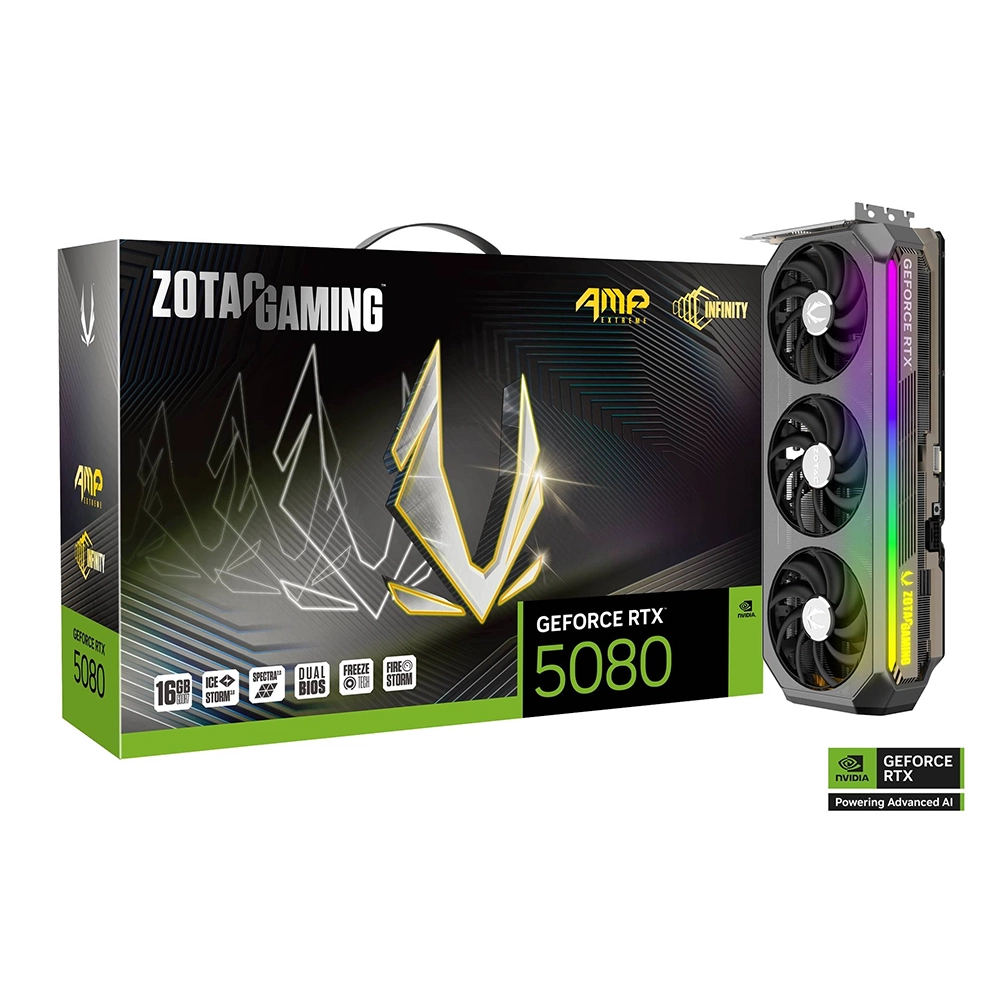 ZOTAC Gaming GeForce RTX 5080 AMP Extreme INFINITY, 16GB GDDR7 Видео карта