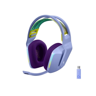 Logitech G733 Lilac Lightspeed Wireless RGB Безжични геймърски слушалки с микрофон