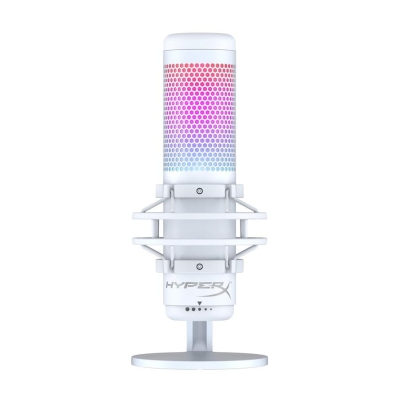 HyperX QuadCast S White RGB Настолен геймърски микрофон за стрийминг