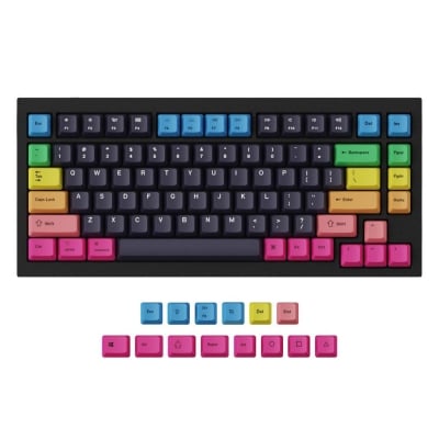 Капачки за механична клавиатура Keychron Rainbow 96-Keycap Set PBT Dye-Sub US Layout