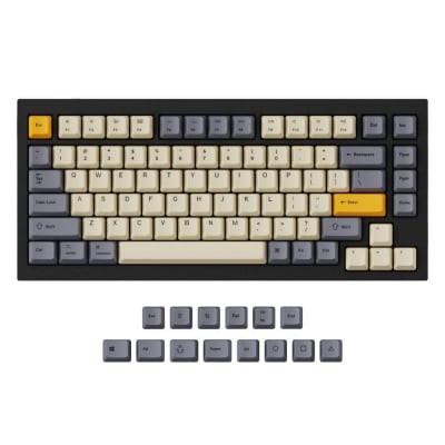 Капачки за механична клавиатура Keychron Wheat Grey 96-Keycap Set PBT Dye-Sub US Layout