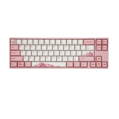 Ducky x Varmilo MIYA Pro Sakura V2 65% Геймърска механична клавиатура с Cherry MX Red суичове