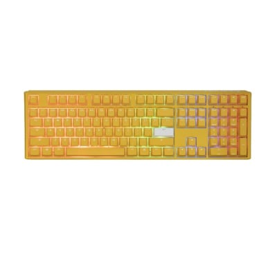 Ducky One 3 Yellow Full Size Геймърска механична клавиатура с Cherry MX Clear суичове