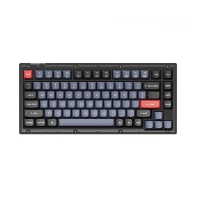 Keychron V1 Frosted Black QMK TKL 75% RGB Hot-Swappable Геймърска механична клавиатура с Keychron K Pro Brown суичове