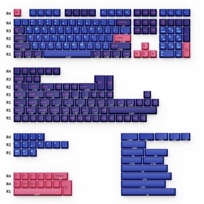 Keychron Player Cherry Profile Double-Shot PBT Full Set 219 Комплект капачки за механични клавиатури