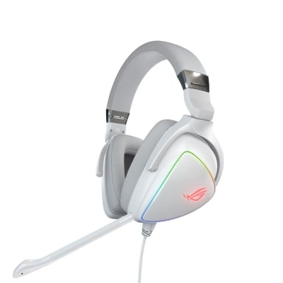 ASUS ROG Delta White RGB ESS Quad-DAC Геймърски слушалки с микрофон