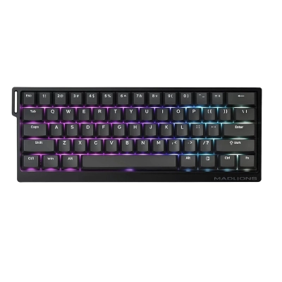 Madlions MAD 60 HE Flagship Black 8K RGB Геймърска механична клавиатура с Magnetic Amber Pro регулируеми суичове