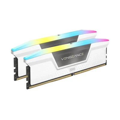 Corsair VENGEANCE RGB White 32GB (2x16), DDR5, 6400 MHz, CL36, AMD EXPO / Intel XMP Рам памет