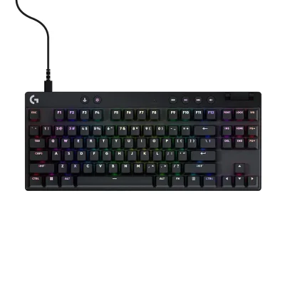 Logitech PRO X TKL RAPID Black Геймърска механична клавиатура с Logitech Magnetic Analog регулируеми суичове