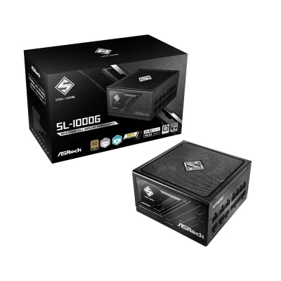 ASRock Steel Legend SL-1000G 1000W, 80 Plus Gold, Модулно, PCIe 5.1, ATX 3.1 Захранване за компютър
