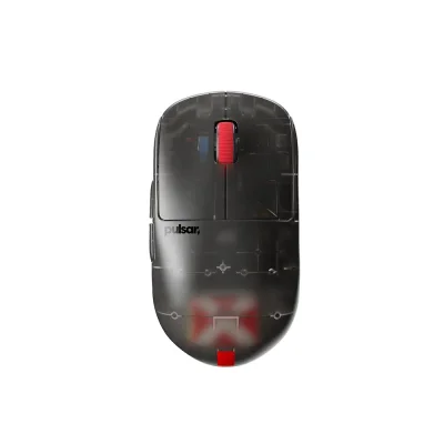 (Разопакован) Pulsar X2H Medium Clear Black 1K (4K compatible) Безжична геймърска мишка