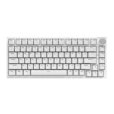 Ajazz AK820 75% White RGB Механична геймърска клавиатура с Ajazz Blue Clicky суичове