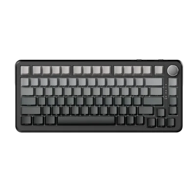 Ajazz AK820 MAX Gradient Gray 75% Безжична геймърска механична клавиатура с Ajazz White Birch суичове