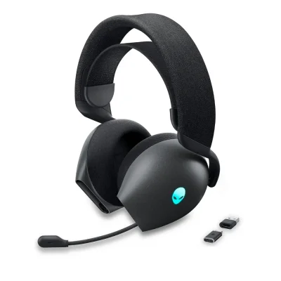 Alienware AW720H Dual Mode Dark Side of the Moon Безжични геймърски слушалки с микрофон